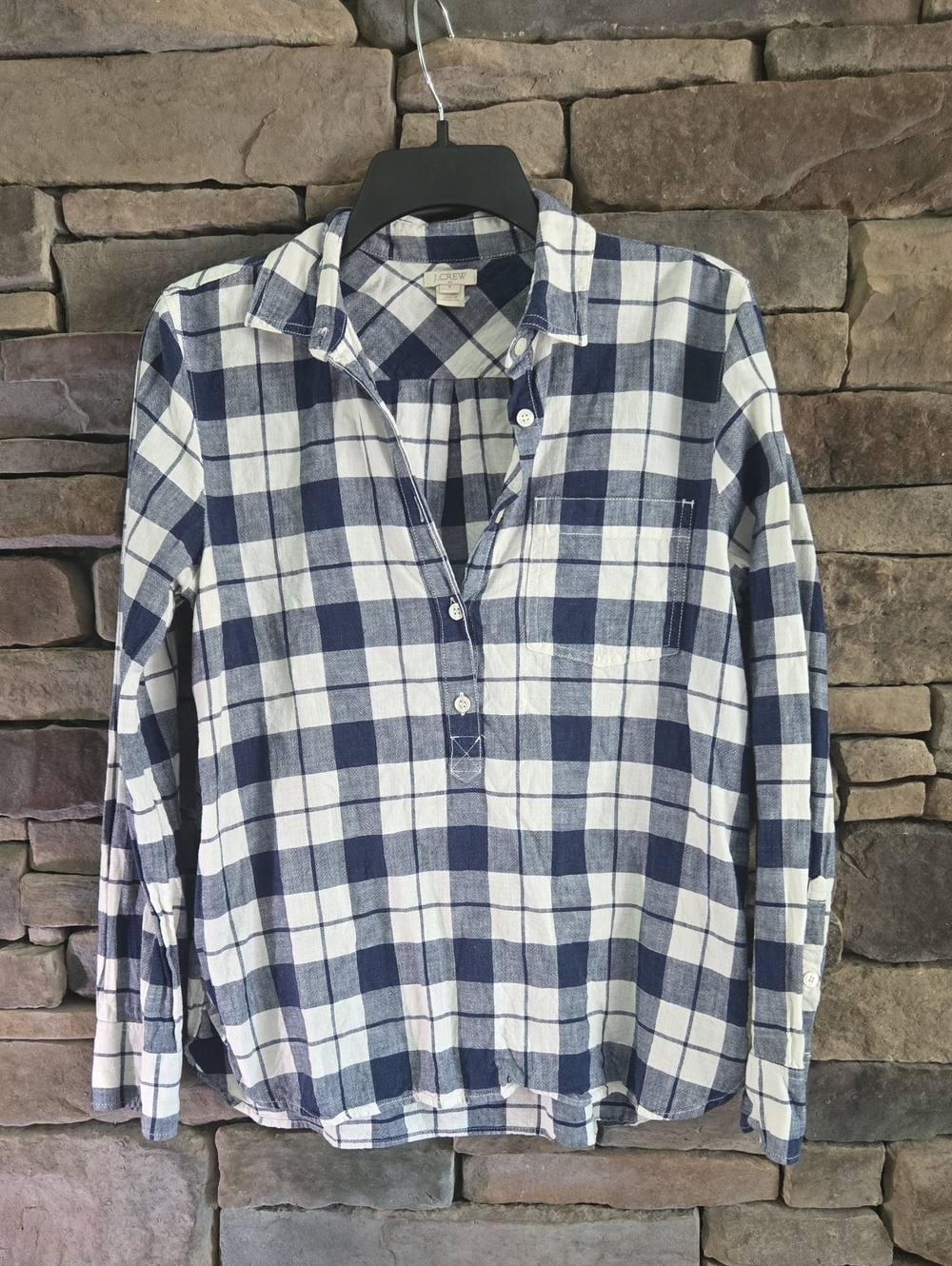 J. Crew Plaid Popover